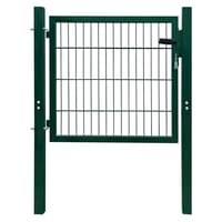 PUERTA METÁLICA POSTE CUADRADO VERDE 1X1.5 M MALLA 50X50 MM - 1
