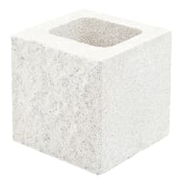 BLOQUE DE HORMIGÓN SPLIT MEDIO BLANCO 19X19X19 CM - 1