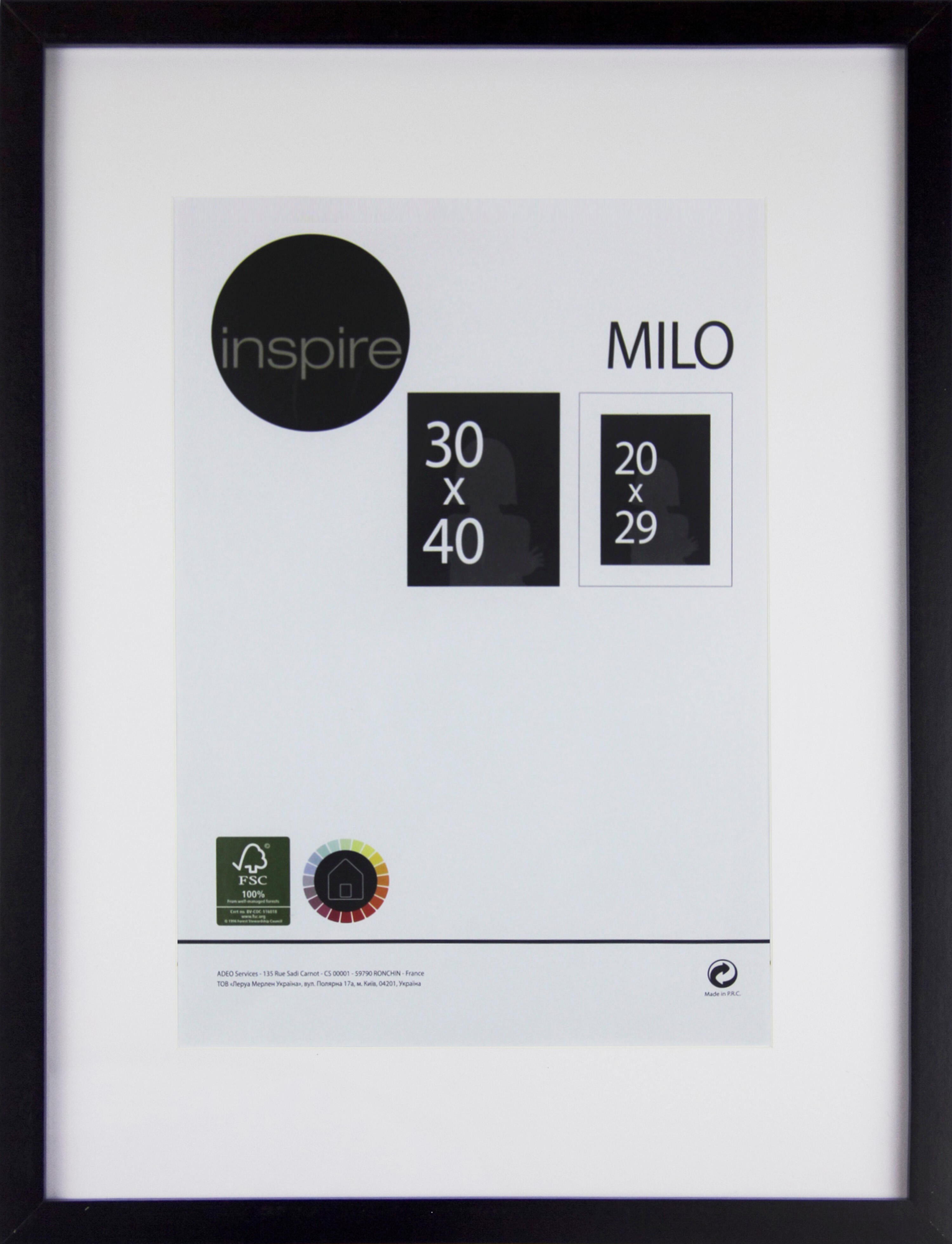 Moldura 30x40cm milo preto Inspire 'm' - 2