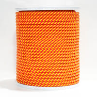 CUERDA POLIPROPILENO TRENZADA CON ALMA 6MM. 1M ROJO CON PINTAS AMARILLAS ROMBULL - 3