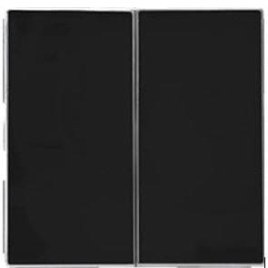 TECLA DOBLE INTERRUP-CONMUTADOR SERIE SKY NEGRO - 1