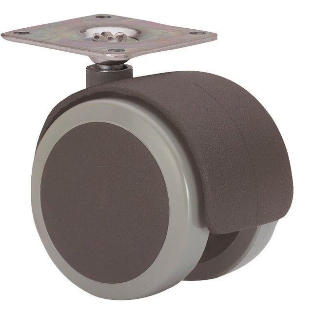 RUEDA MUEBLES 50MM POLIURETANO. HASTA 50KG. LLANTA PLÁSTICO