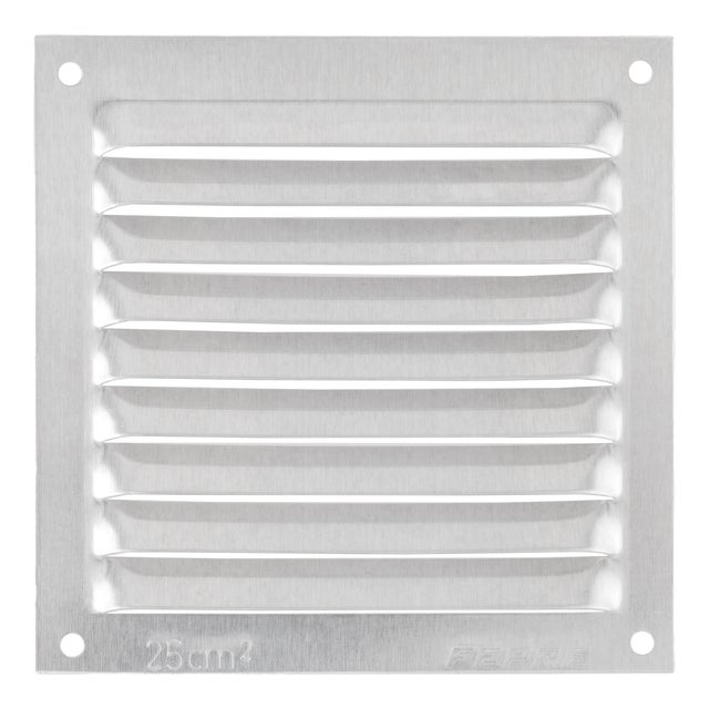 REJILLA DE VENTILACION SOBREPONER ALUMINIO BRUTO 10 X 10 CM ESPESOR 0.6  MM