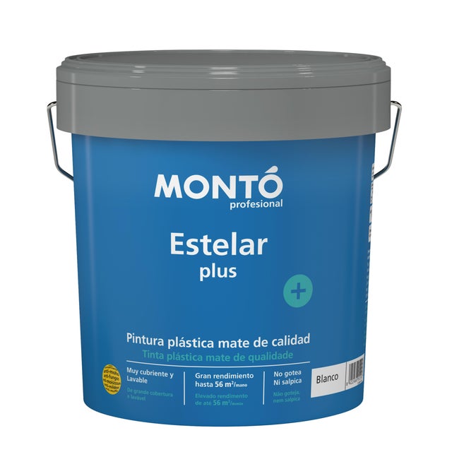 PINTURA PLASTICA BLANCA MATE 4L ESTELAR