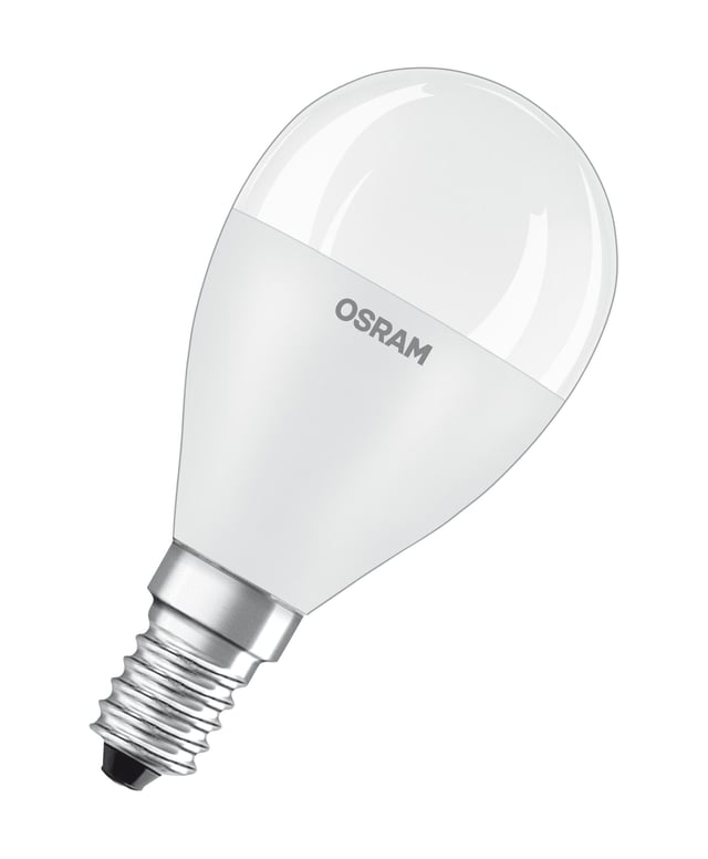 BOMBILLA LED ESFERICA E14 806LM 6.5W LUZ CALIDA OSRAM