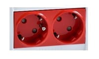 SCHUKO DOBLE V&D ROJO NEW UNICA - 1
