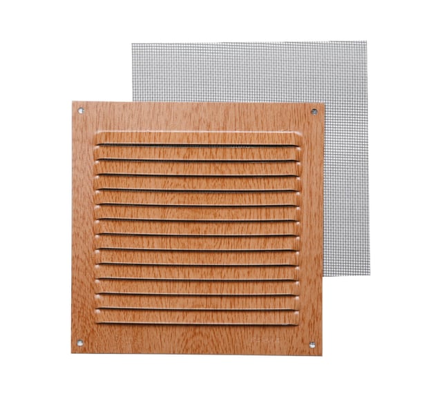 REJILLA DE VENTILACION CON MOSQUITERA SOBREPONER ALUMINIO HAYA 15 X 15 CM. ESPESOR 0.8  MM