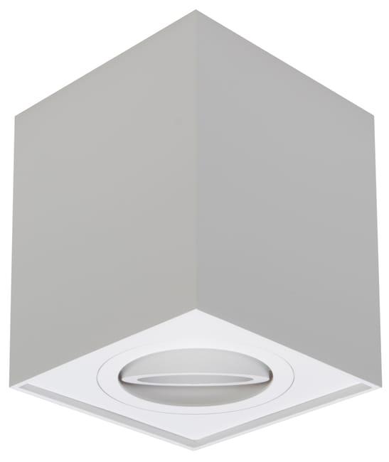 ARO DE SUPERFICIE ALTO CUADRADO BASCULANTE BLANCO GU10 - 1