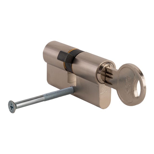 CILINDRO SEGURIDAD BOMBIN 30 X 30  MM. PUNTOS LEVA 15  MM. NIQUEL FAC