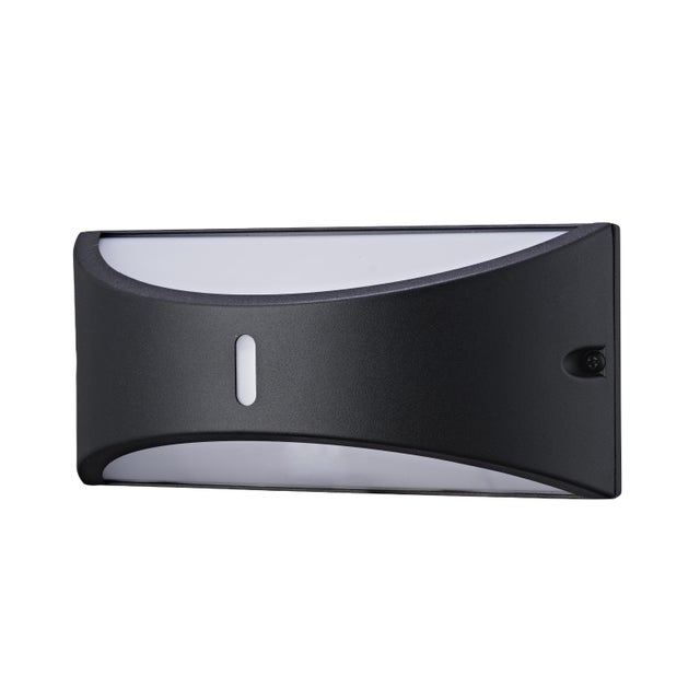 APLIQUE DE PARED LED EXTERIOR 10W NEGRO IP54 CENTA