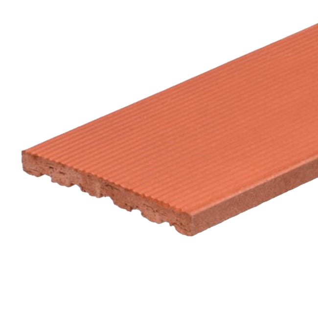 RASILLA CERÁMICA RAYADA ROJO 14X28  - 1