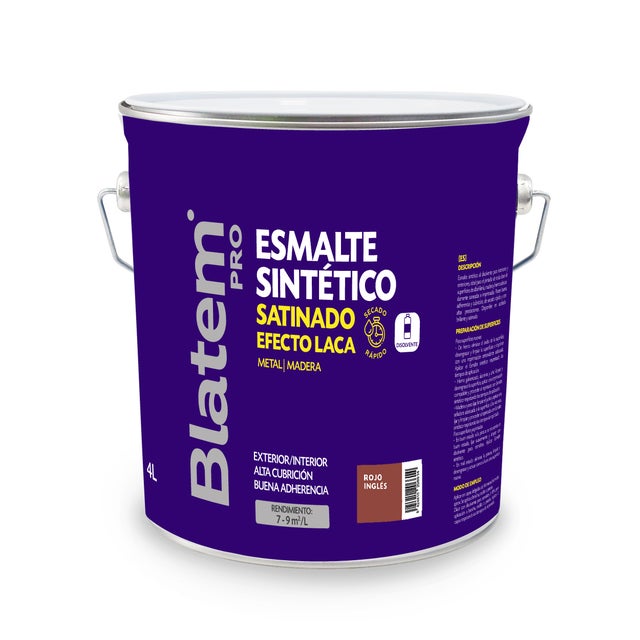 ESMALTE SINTETICO SATINADO 4L ROJO INGLES
