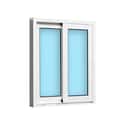 VENTANA ALUMINIO CORREDERA BLANCA 60X70CM - 1