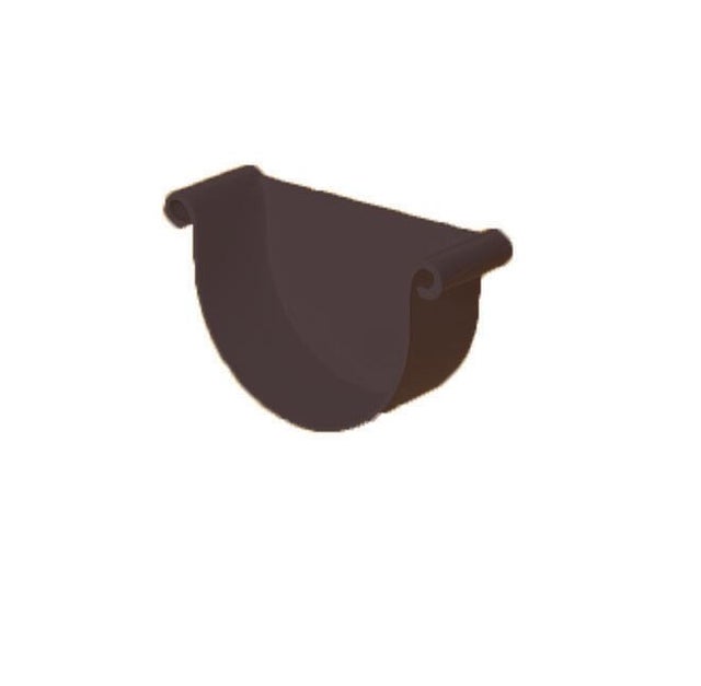 TAPA PIEZA CANALÓN DOBLE VOLUTA MARRÓN