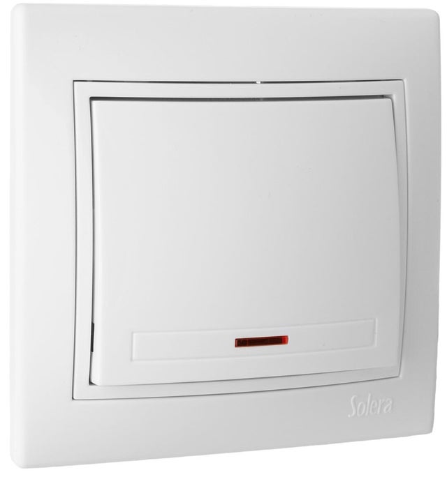 PULSADOR CON LUZ SERIE EUROPA BLANCO