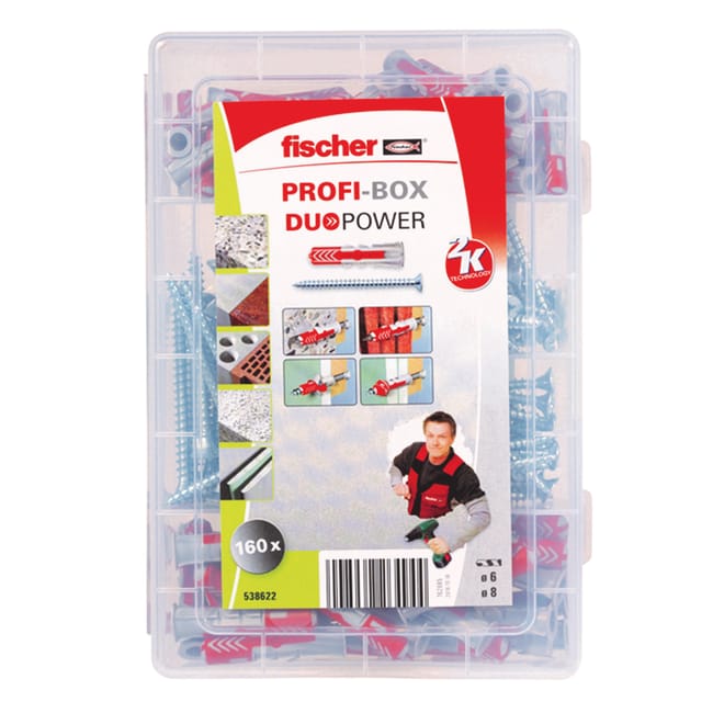 TACO UNIVERSAL DE NYLON DIÁMETRO 6MM LONGITUD 30MM FISCHER DUOPOWER 160UDS - 1