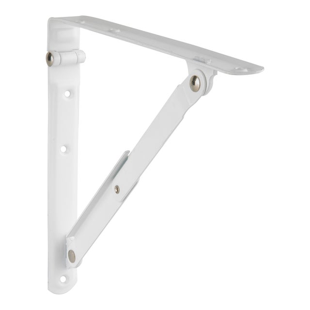 ESCUADRA PARA BALDA ABATIBLE 200X200MM. BLANCA. AMIG