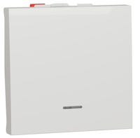 PULSADOR LUMINOSO ANCHO SERIE NEW UNICA BLANCO - 1