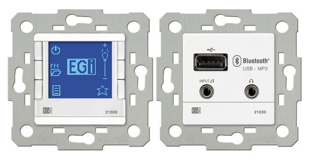 MICROCADENA EMPOTRADO PARED CON USB PARA CAJA DE MECANISMOS