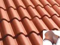 CABALLETE/CUMBRERA 3 AGUAS PARA TEJA HORMIGON GREDOS MASA ROJO - 1