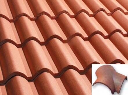 CABALLETE/CUMBRERA 3 AGUAS PARA TEJA HORMIGON GREDOS MASA ROJO - 1