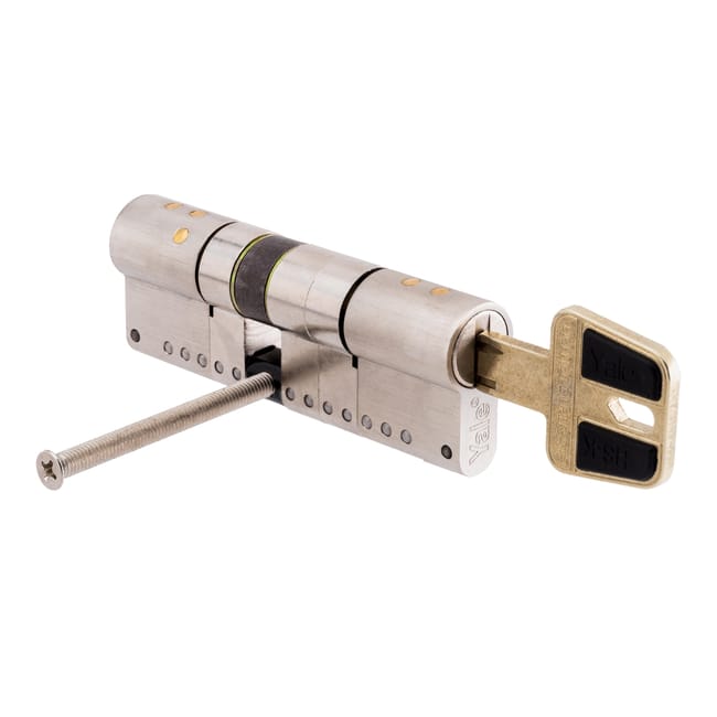 CILINDRO ALTA SEGURIDAD ANTIROTURA Y ANTIBUMPING 40 X 50 MM. NÍQUEL HSK YALE - 1