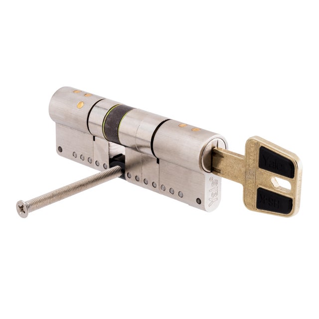 CILINDRO ALTA SEGURIDAD ANTIROTURA Y ANTIBUMPING 40 X 50 MM. NÍQUEL HSK YALE