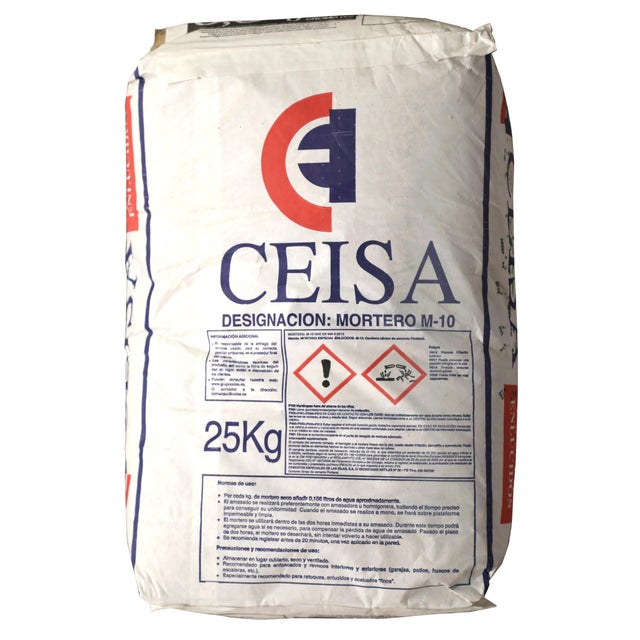 MORTERO ESPECIAL ENLUCIDOS M-10 CEISA 25 KG GRIS