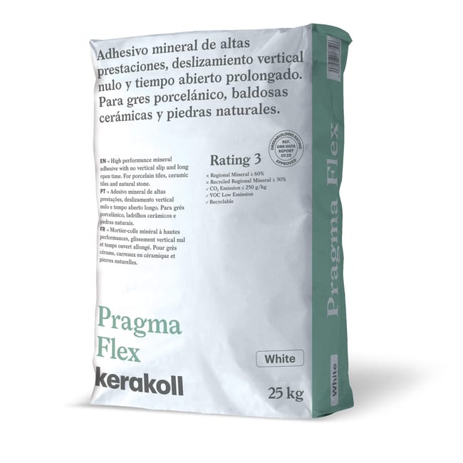CEMENTO COLA PRAGMA FLEX 25KG BLANCO - 1