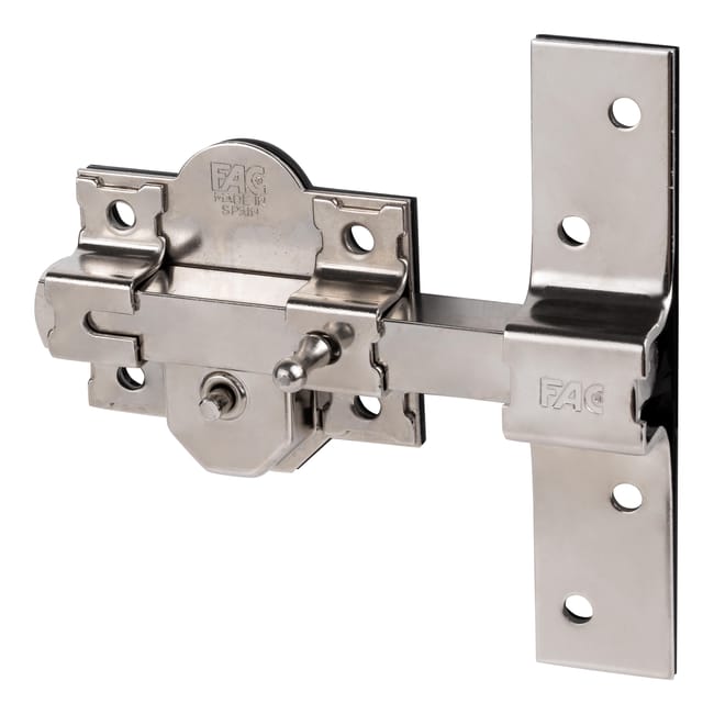 CERROJO PUERTA DE SEGURIDAD ANTIBUMPING INTERIOR Y EXTERIOR NIQUELADO 5 LLAVES FAC - 1