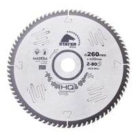DISCO DE WIDIA CORTE MADERA FINO 260MM Z80 STAYER - 1