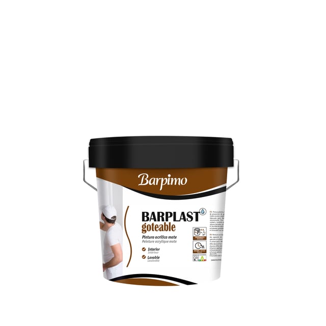 PINTURA PLASTICA BLANCA MATE 4L BARPLAST GOTEABLE