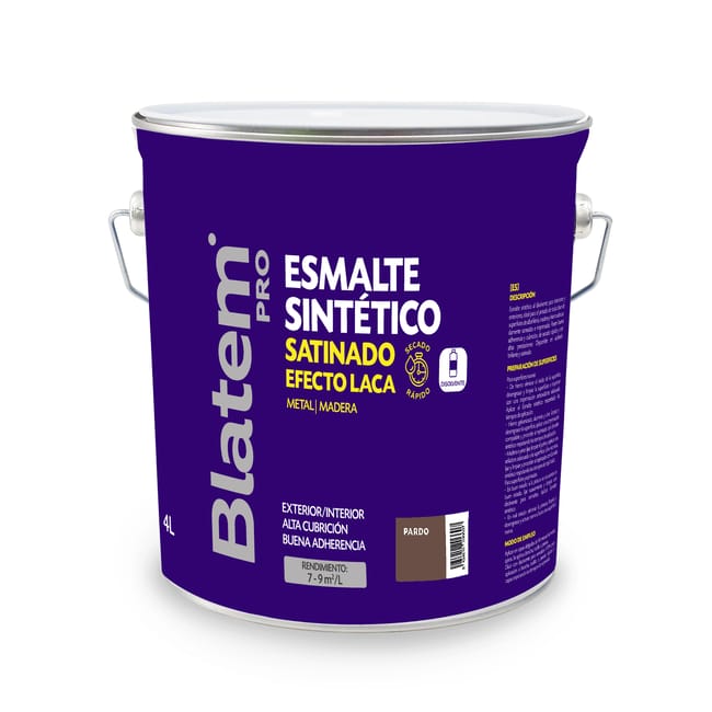 ESMALTE SINTETICO SATINADO 4L PARDO - 1