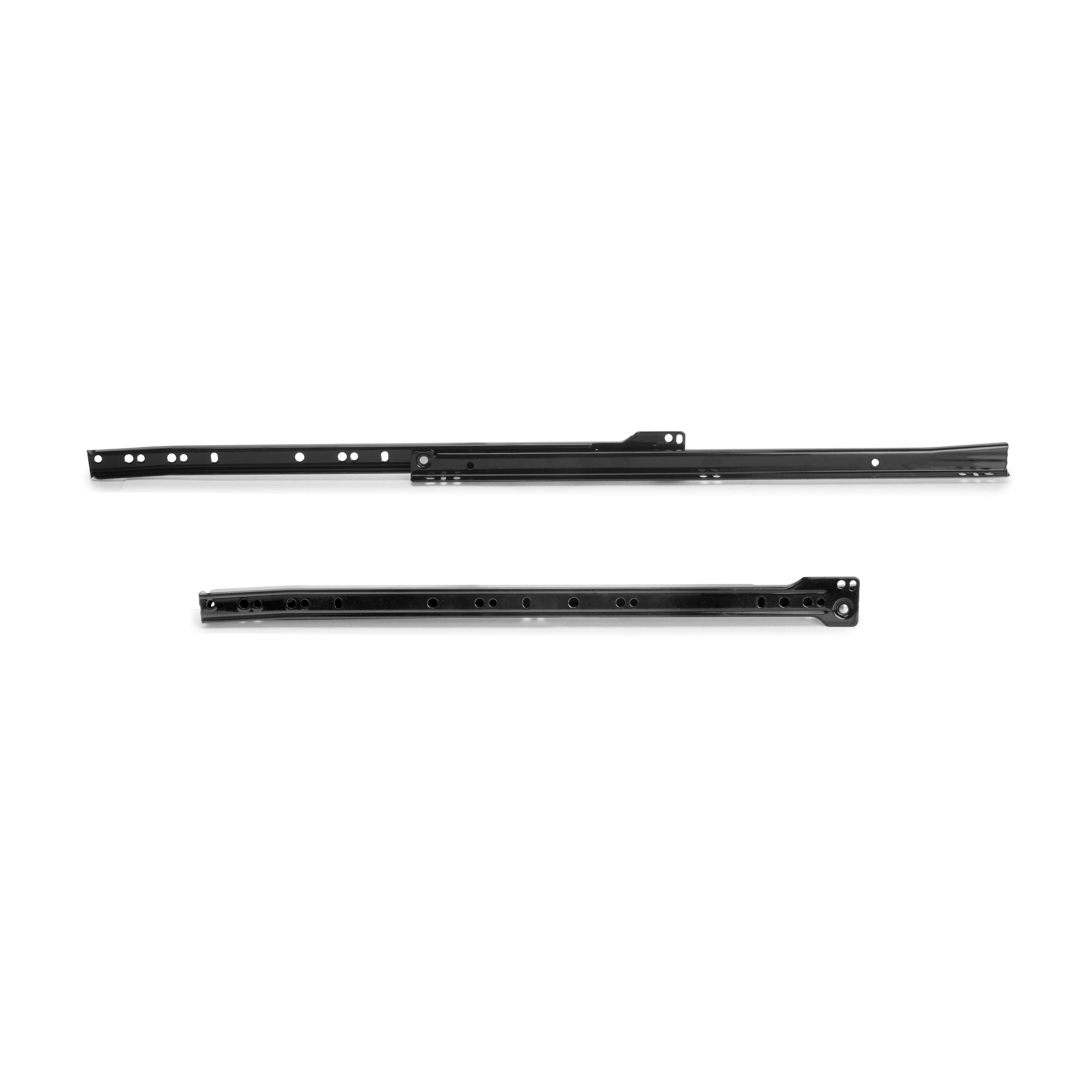 GUÍA PARA CAJÓN 50CM NEGRA FIJACION LATERAL - 5