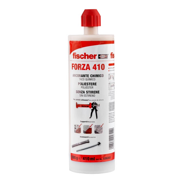 ANCLAJE QUIMICO POLIESTER SIN ESTIRENO FORZA 410 ML FISCHER