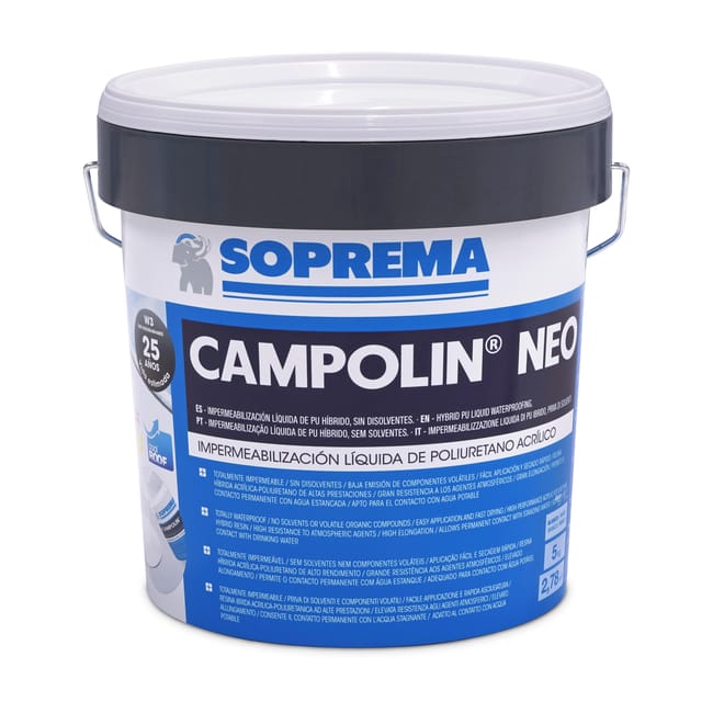 MEMBRANA IMPERMEABILIZANTE CAMPOLIN NEO 5 KG BLANCO - 1