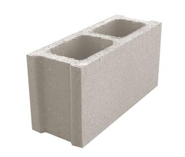 BLOQUE DE HORMIGÓN TAPADO GRIS 39X19X19 CM 