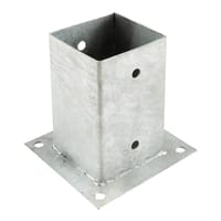 BASE ACERO GALVANIZADO CON PLETINA 9X9 CM - 1