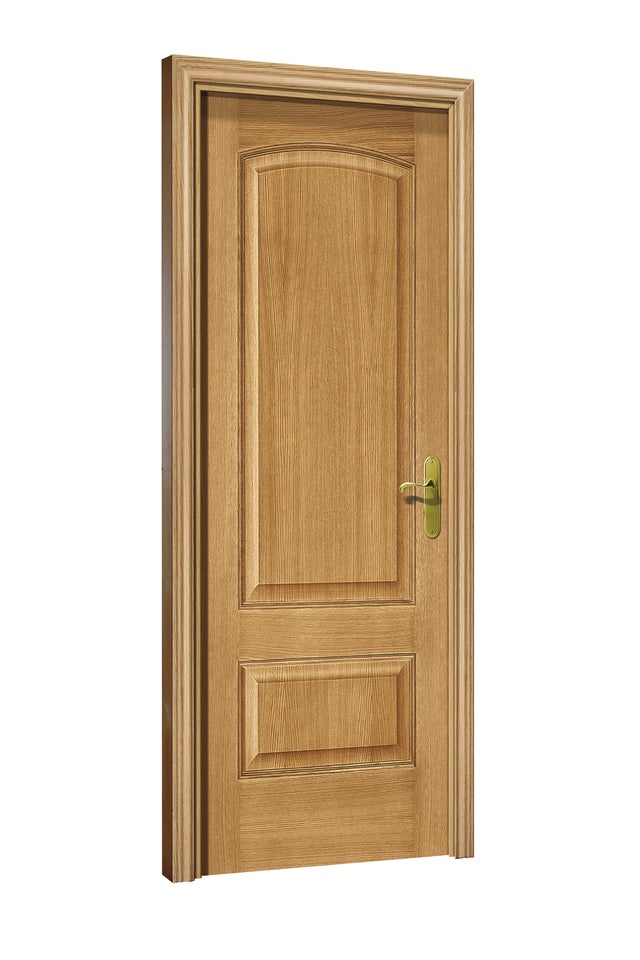 PUERTA ABATIBLE EN BLOCK RECHAPADA 82,5CM CIEGA IZQUIERDA