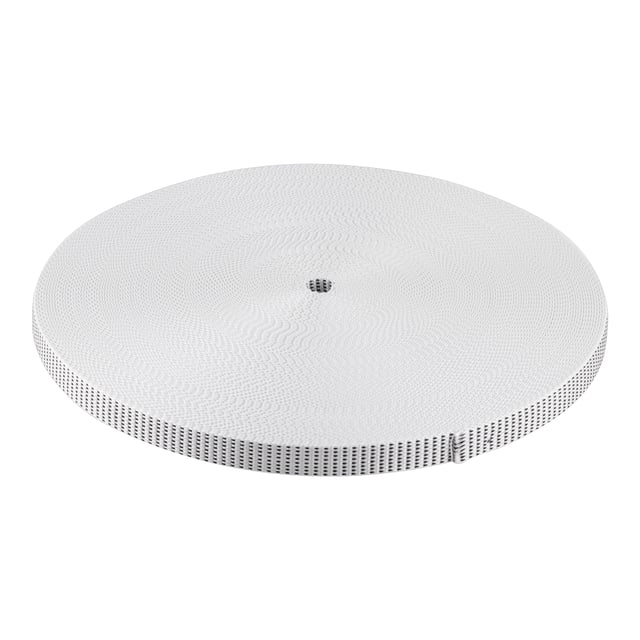 CINTA PARA PERSIANA 18  MM CON PINTAS BLANCAS Y NEGRAS. 50 M