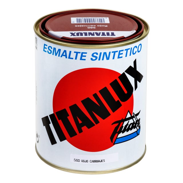 ESMALTE SINTÉTICO BRILLANTE TITANLUX 750ML ROJO CARRUAJE