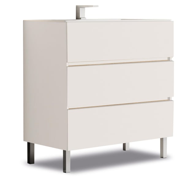 MUEBLE DE BAÑO BOSTON BLANCO 80X45CM 3 CAJONES