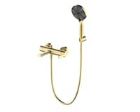 GRIFO BAÑERA MONOMANDO RONDO PVD ORO CEPILLADO - 1