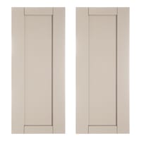 KIT 2 PUERTAS PARA MUEBLE DE COCINA MENORCA GRIS CLARO MATE MDF 70X58CM - 1