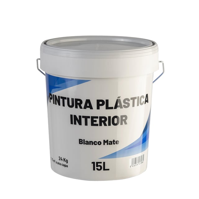 PINTURA PLASTICA BLANCA MATE 15L