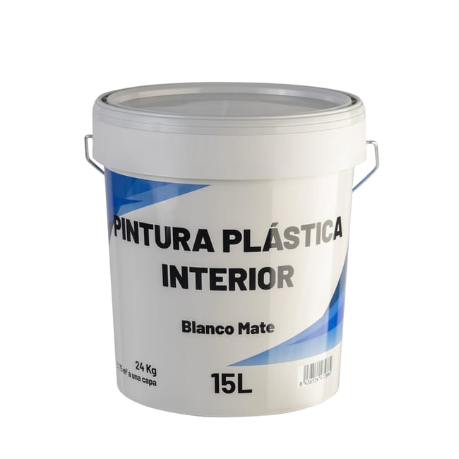 PINTURA PLASTICA BLANCA MATE 15L - 1