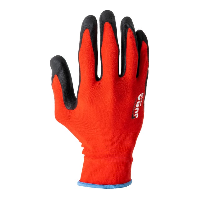 GUANTE NYLON / NITRILO FOAM ATD ROJO TALLA 10 JUBA BRB111801