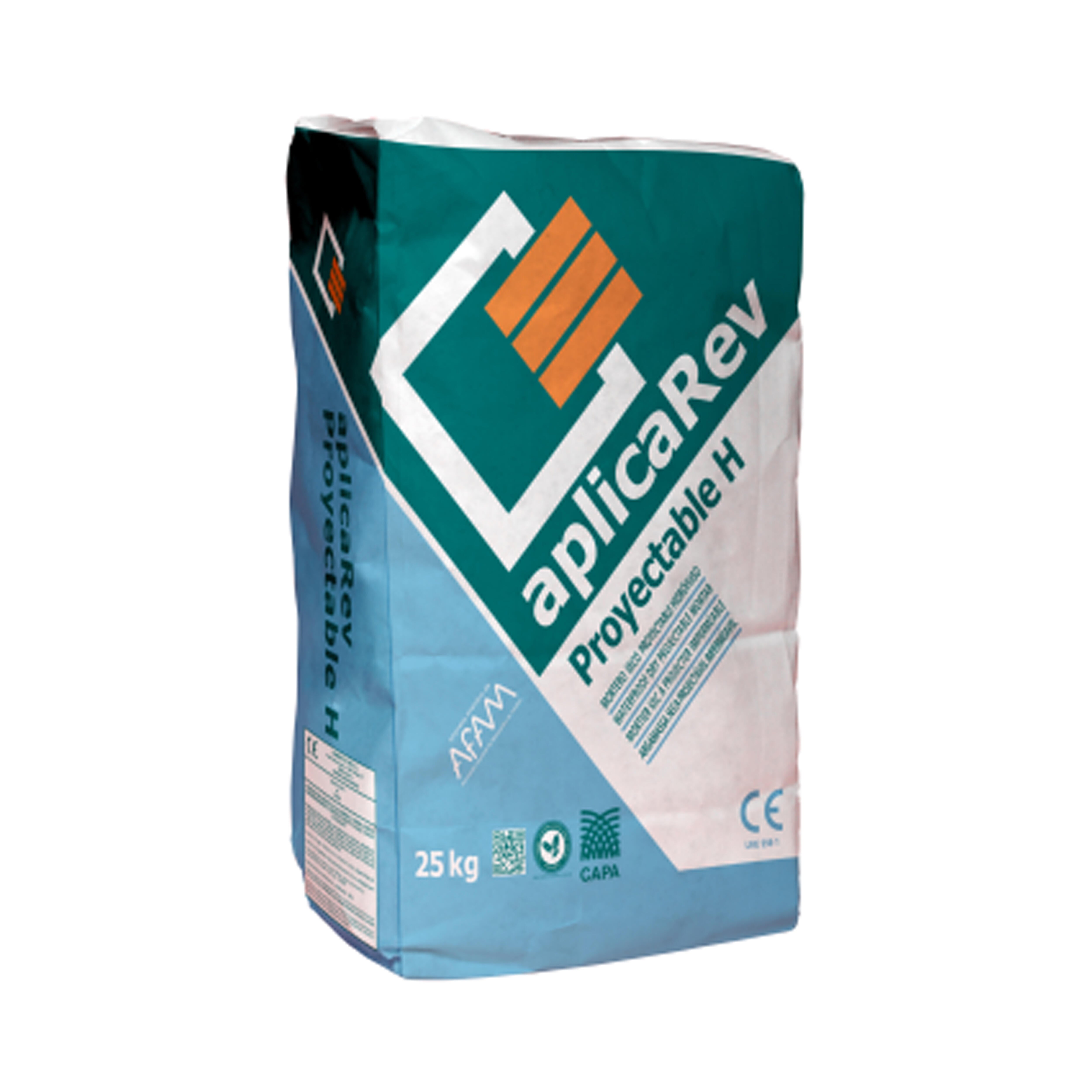 MORTERO DE REVOCO CAPA GRUESA HIDRÓFUGO APLICAREV PROYECTABLE H 25 KG BLANCO - 2