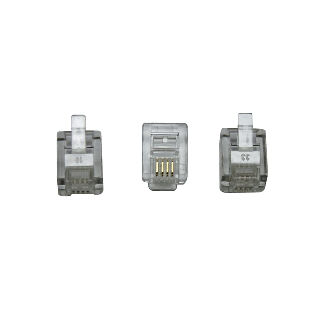 3 CONECTORES MACHO RJ11