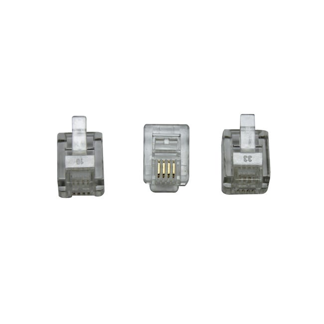 3 CONECTORES MACHO RJ11 - 1
